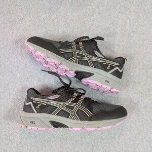 ASICS Womens 9.5 Sneakers Gel Venture 8 Running Shoes Black 1012A706
